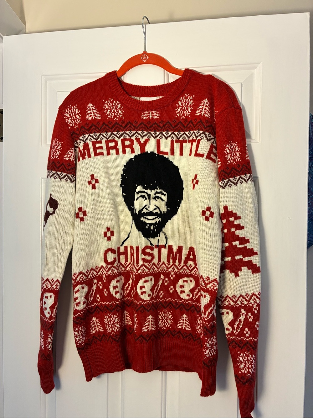 Bob Ross Merry Little Christmas Sweater